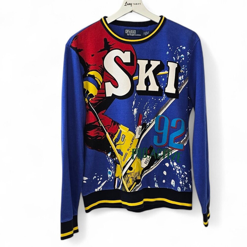Vintage Polo Ralph Lauren 92 Ski Graphic Sweatshirt Size M